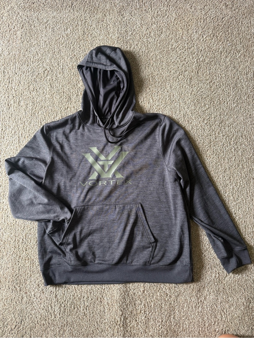 Vortex Men's Performance Hooded Sweatshirt - Heather Charcoal